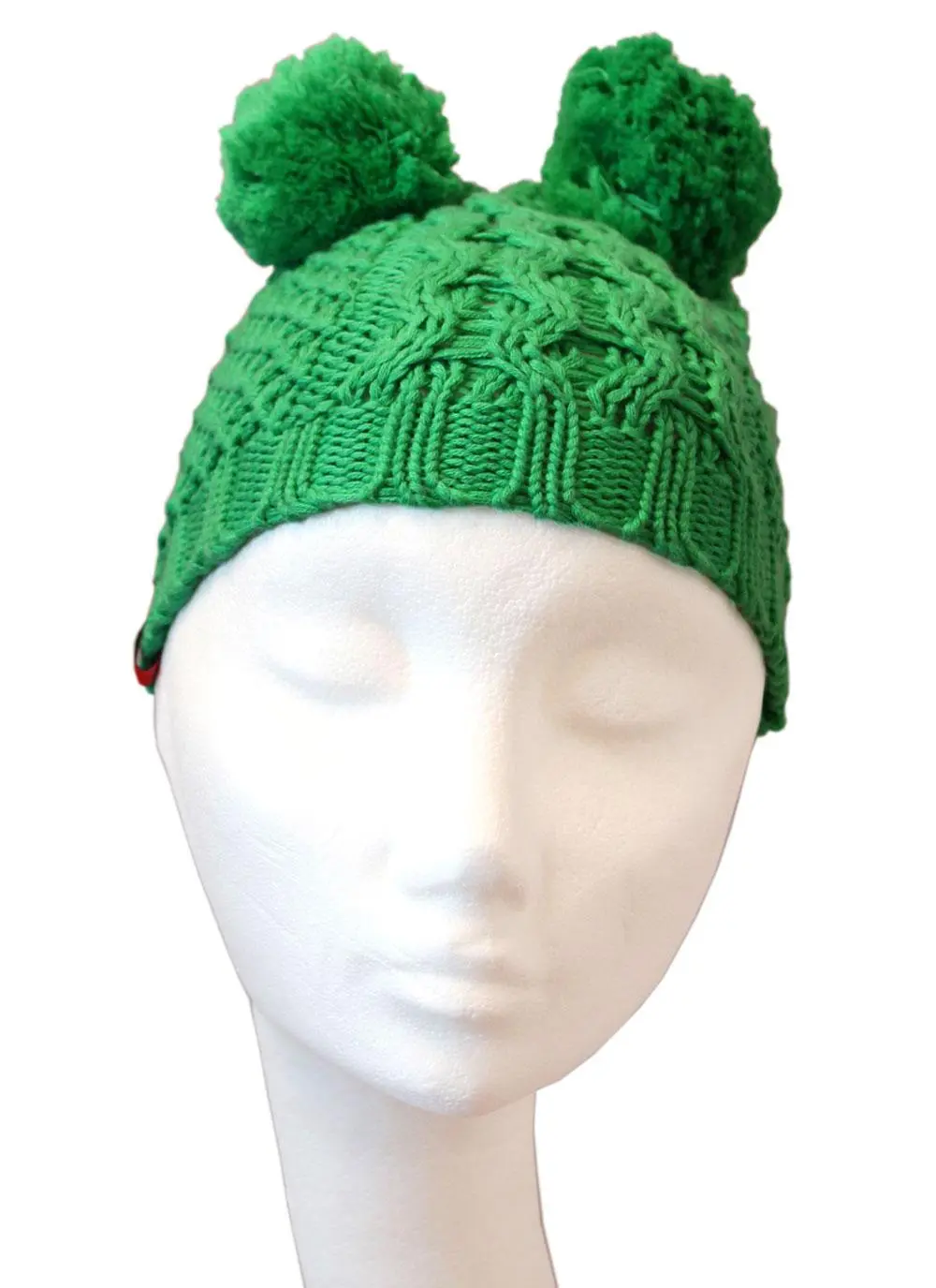 Kids Green Knitted Bobble Hat