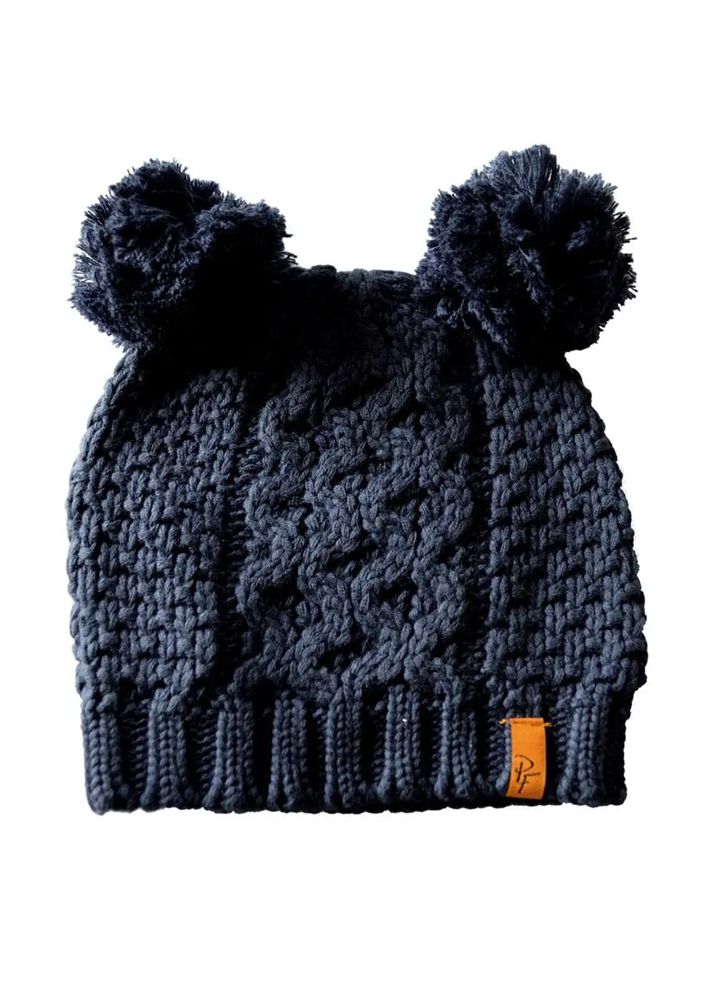 Kids Navy Knitted Bobble Hat