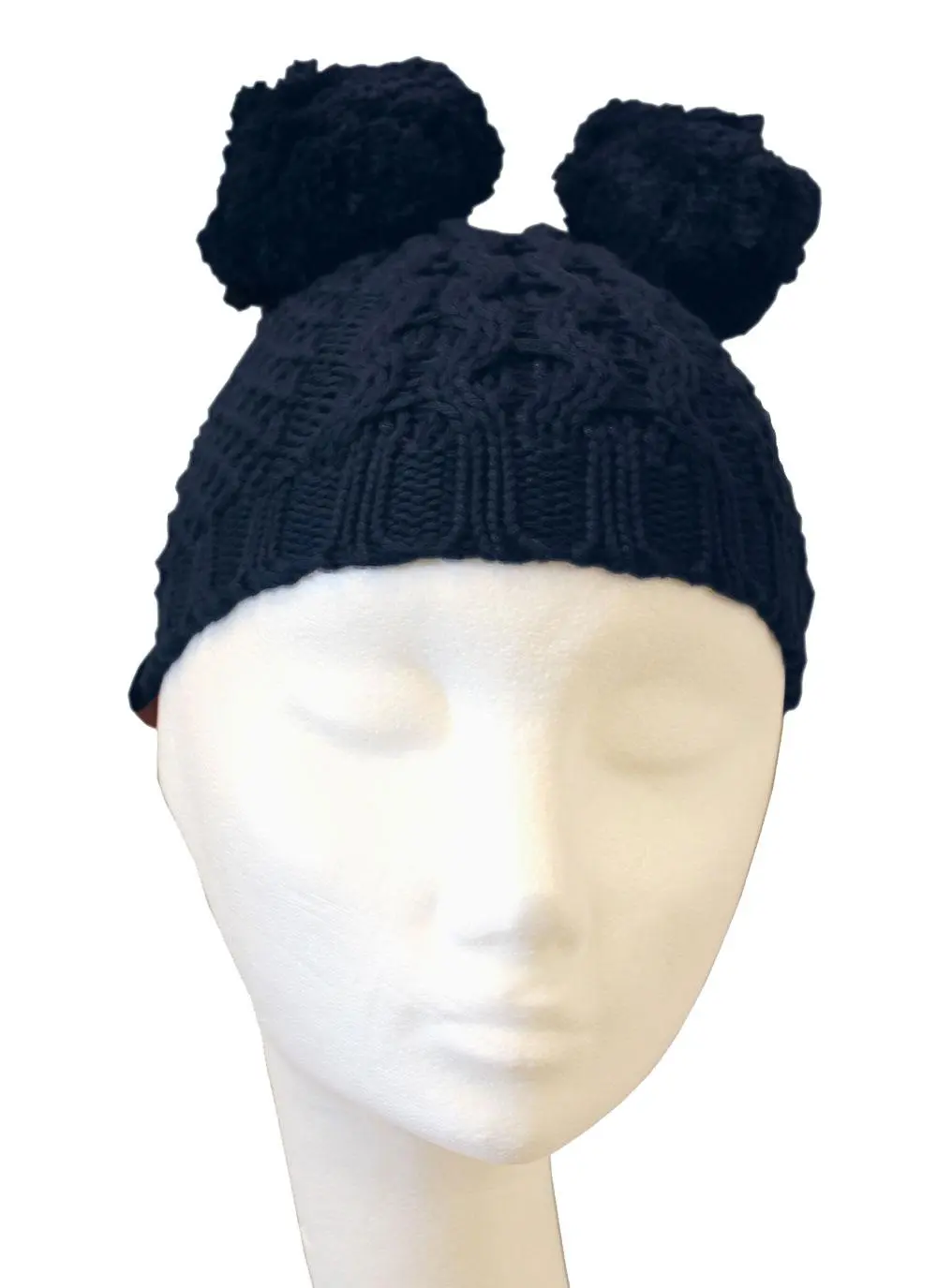 Kids Navy Knitted Bobble Hat