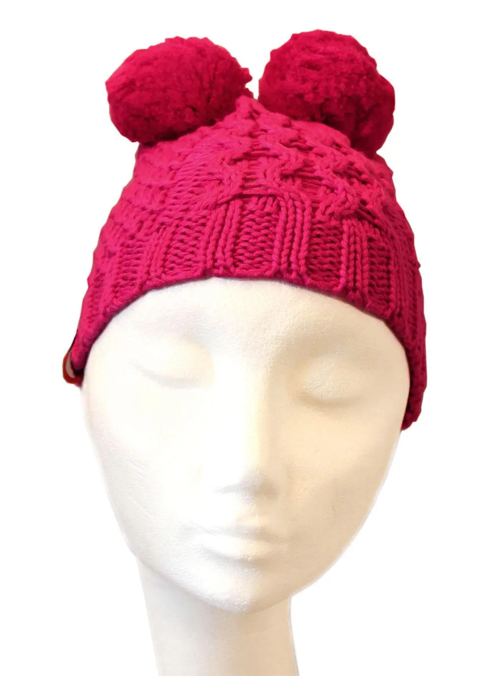 Kids Pink Knitted Bobble Hat