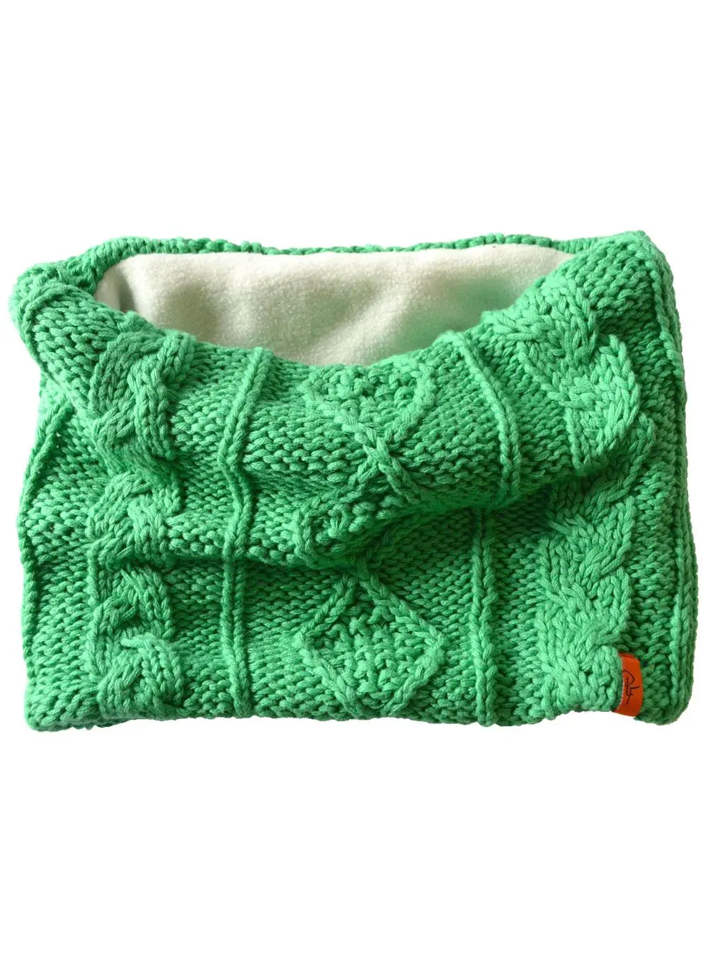 Kids Chunky Aran Knit Green Snood