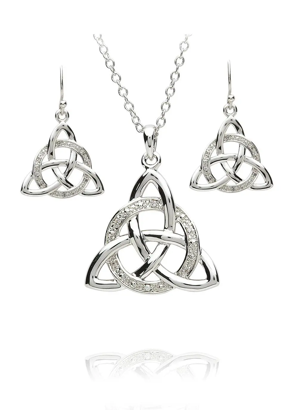 Trinity Pendant & Earrings Set 