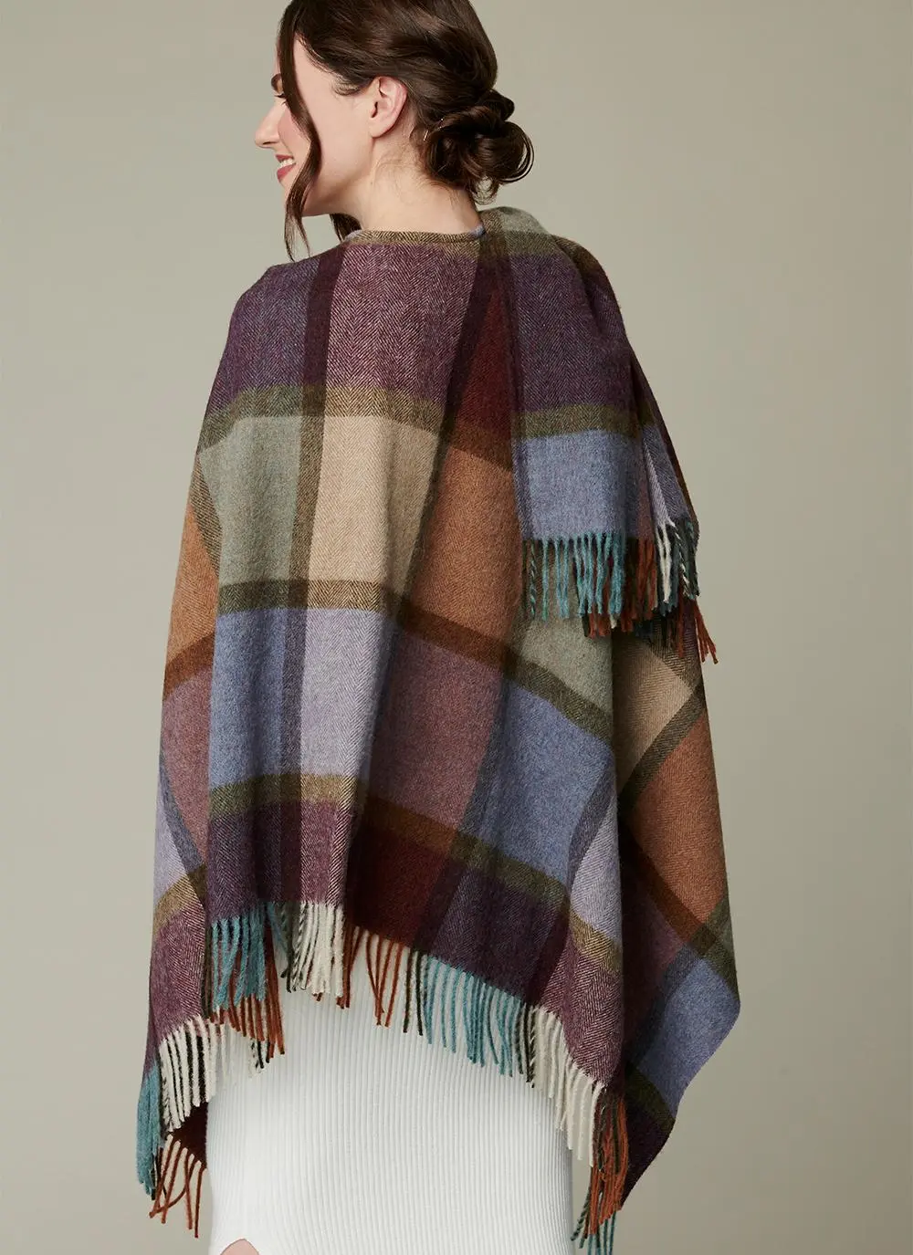 Pateley Damson Check Mini Serape