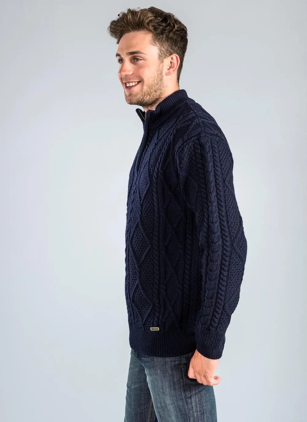 Patrick Half Zip Aran Sweater