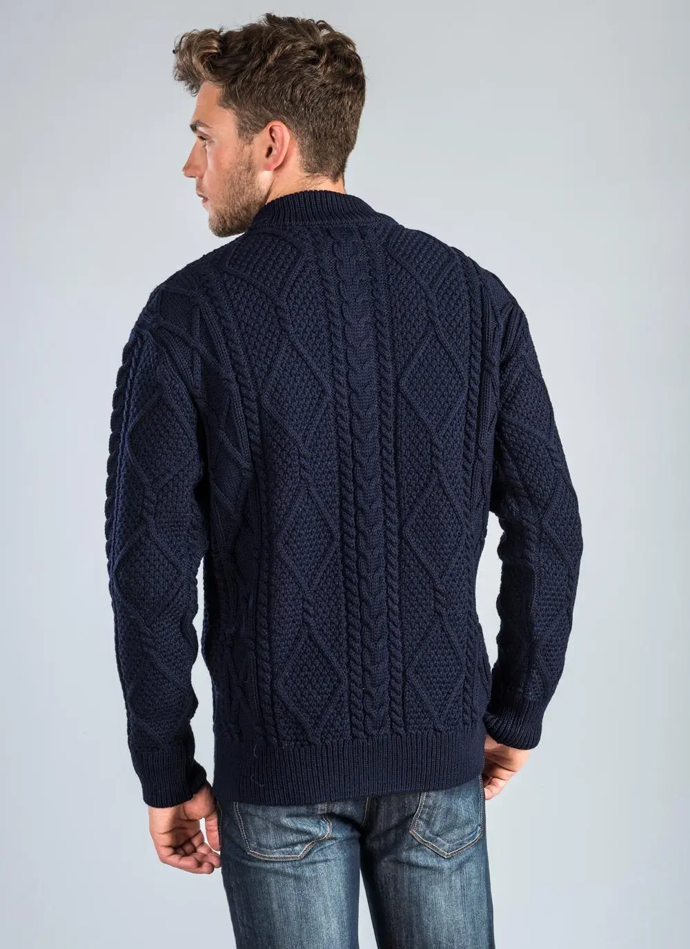 Patrick Half Zip Aran Sweater