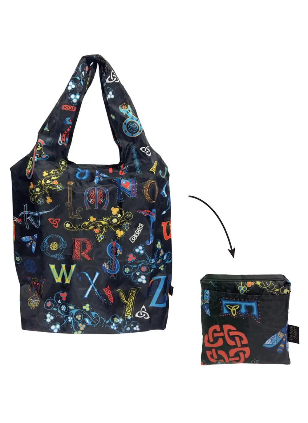 Book Of Kells Celtic Alphabet Fold-Away Shopper