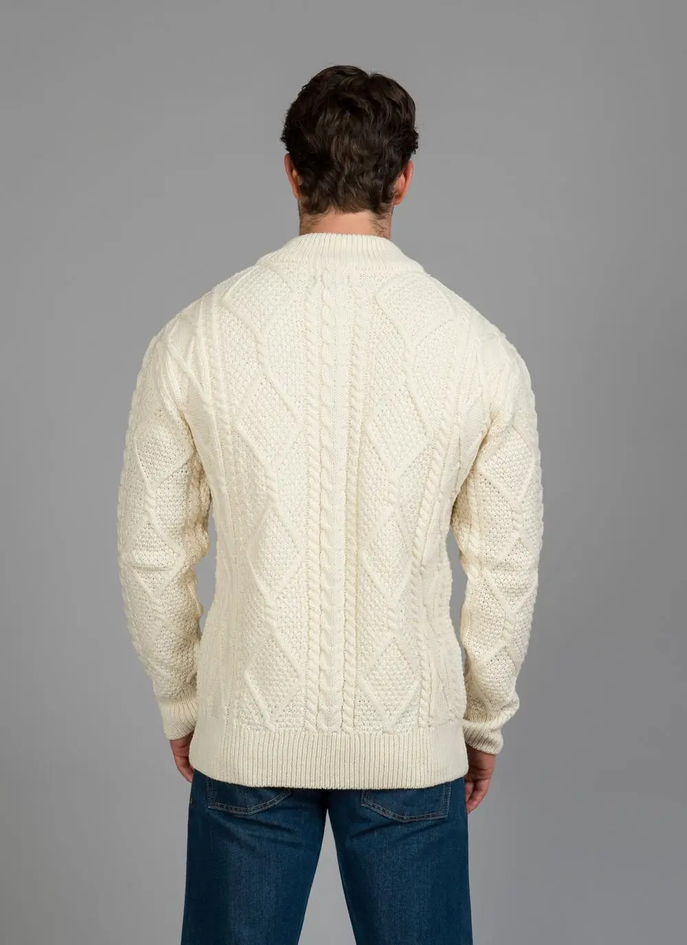 Patrick Half Zip Aran Sweater