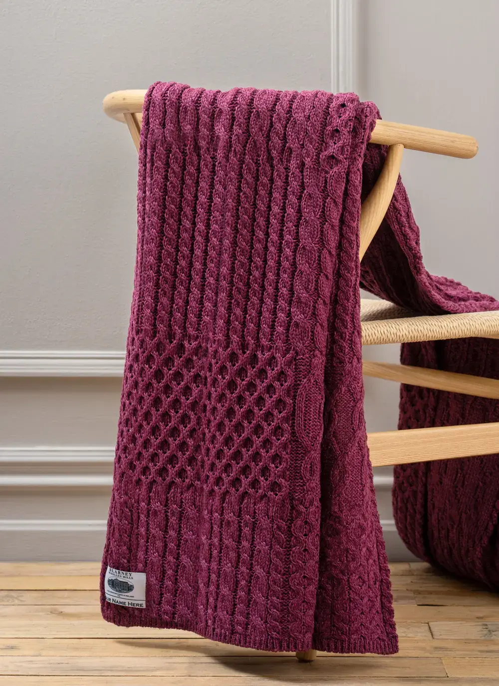 Personalized Patchwork Aran Throw 