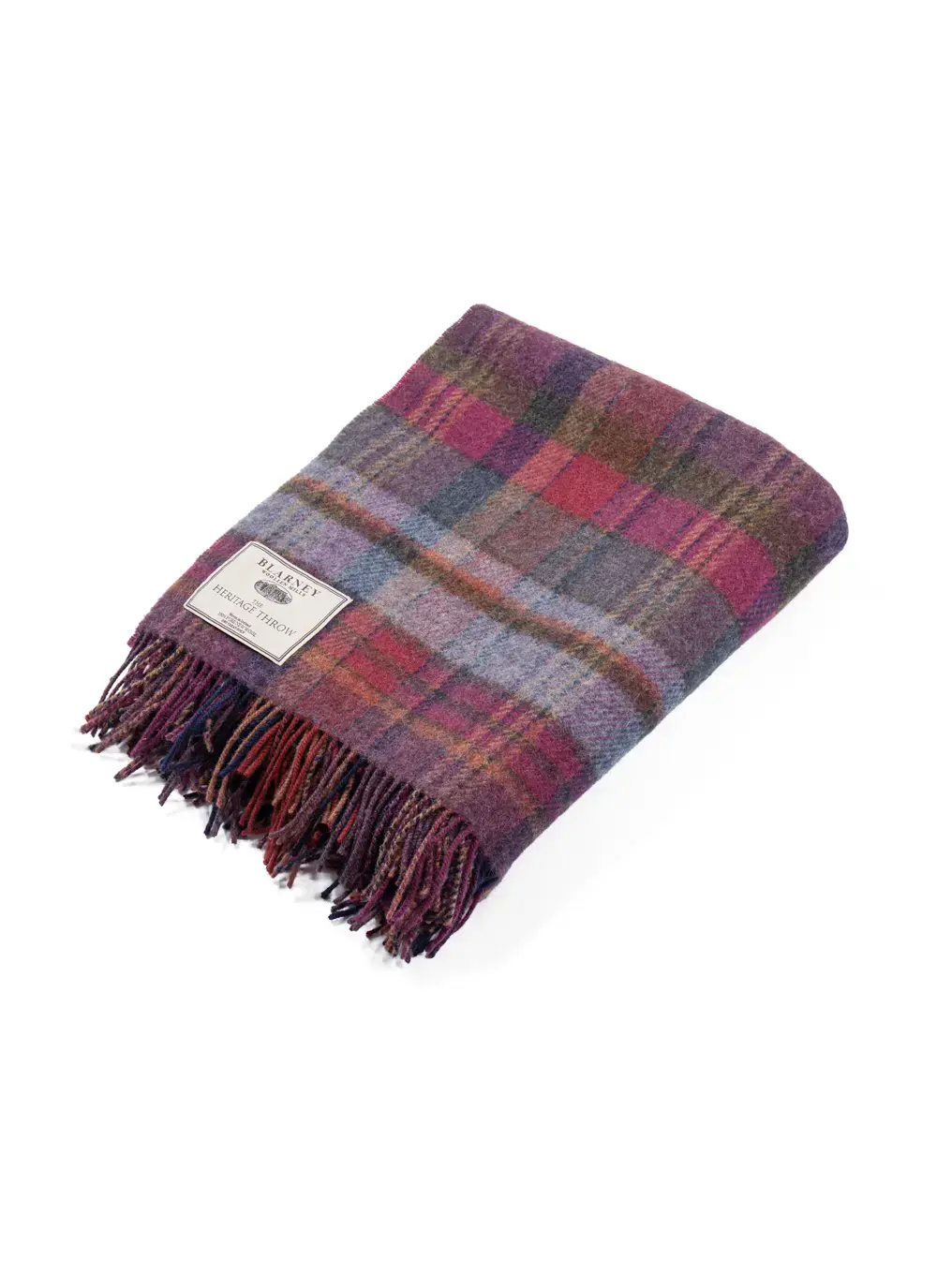 Pink Check Pure New Wool Throw