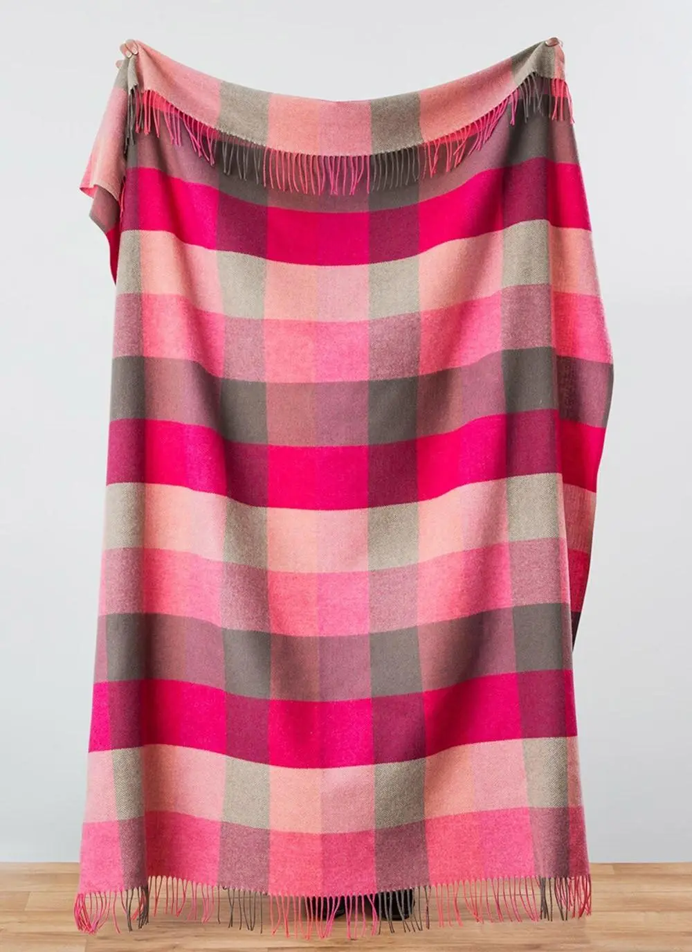 Pink Fields Lambswool Throw