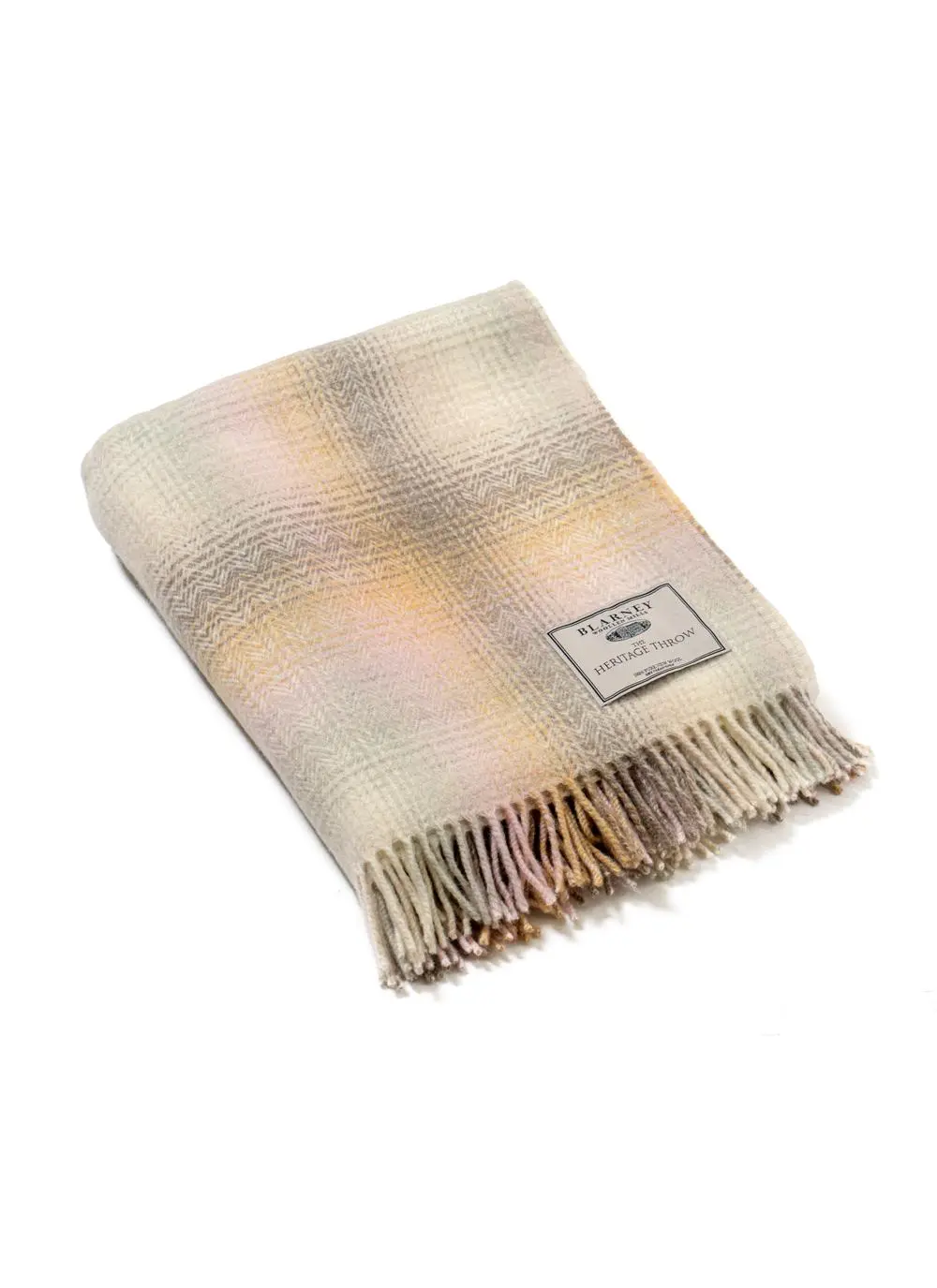 Pink Sands Check Lambswool Throw 