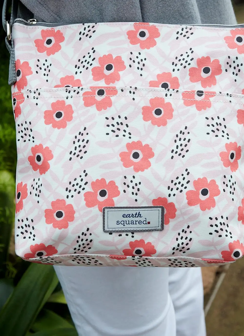 Poppy Pink Oil Cloth Messenger Bag