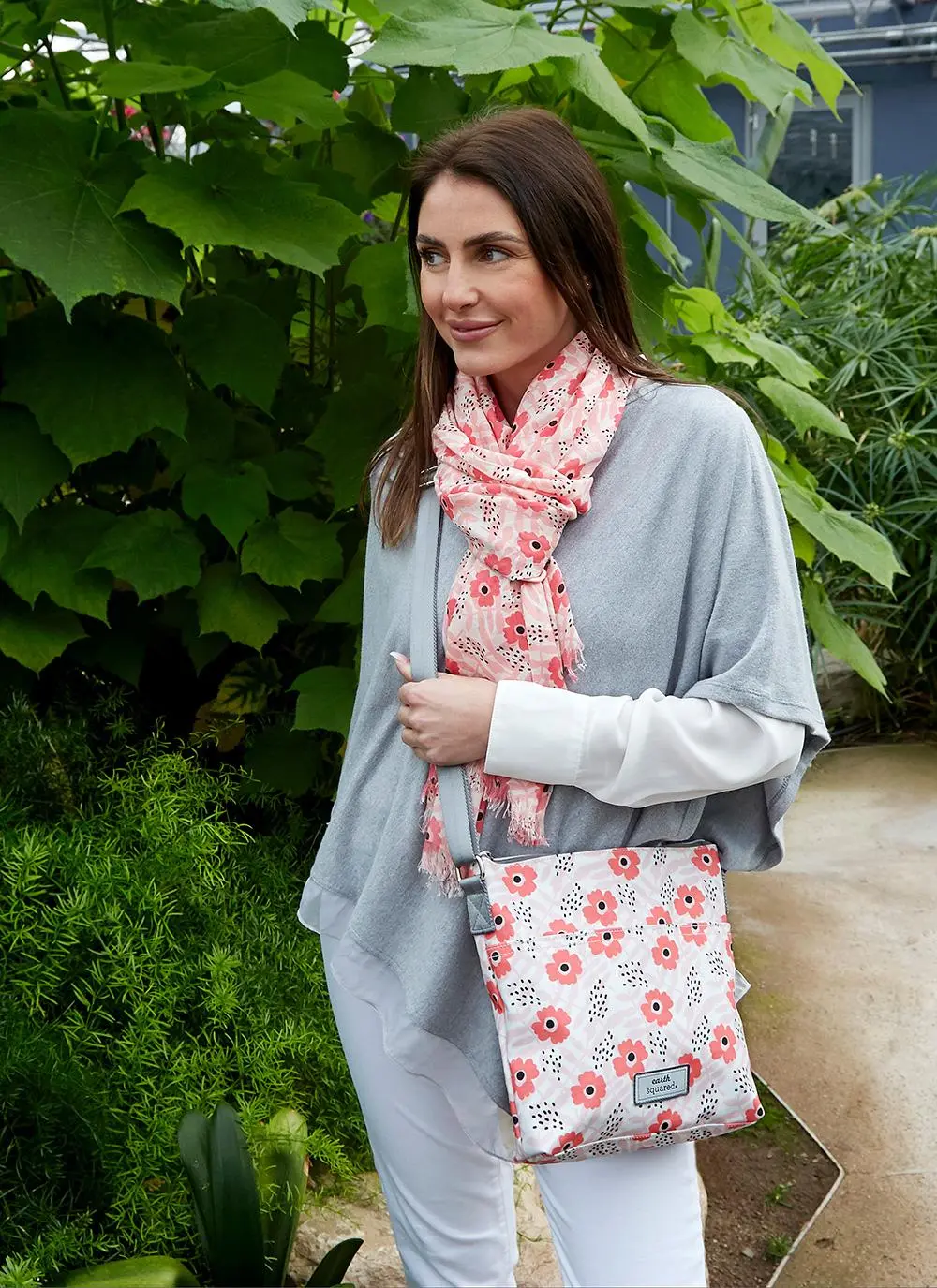 Poppy Pink Oil Cloth Messenger Bag