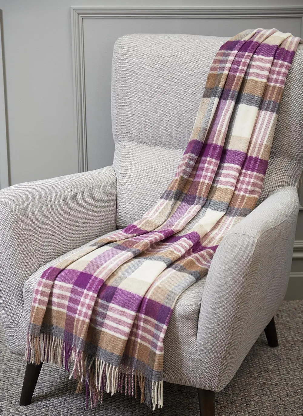 Purple Dreams Lambswool Throw