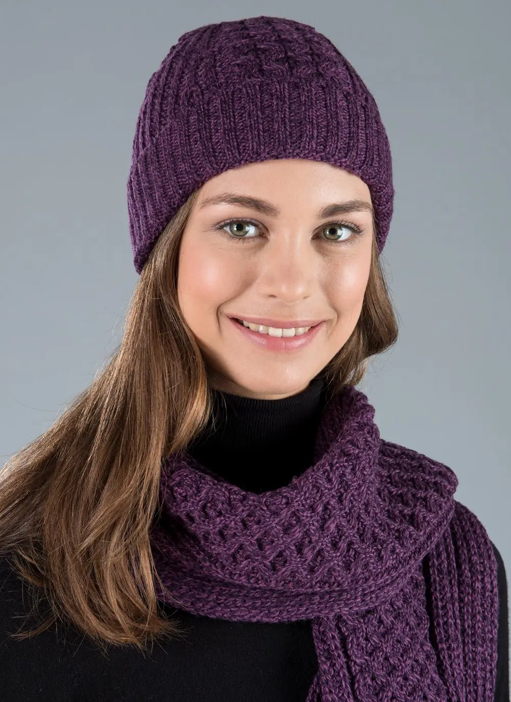 Honeycomb Stitch Aran Beanie 