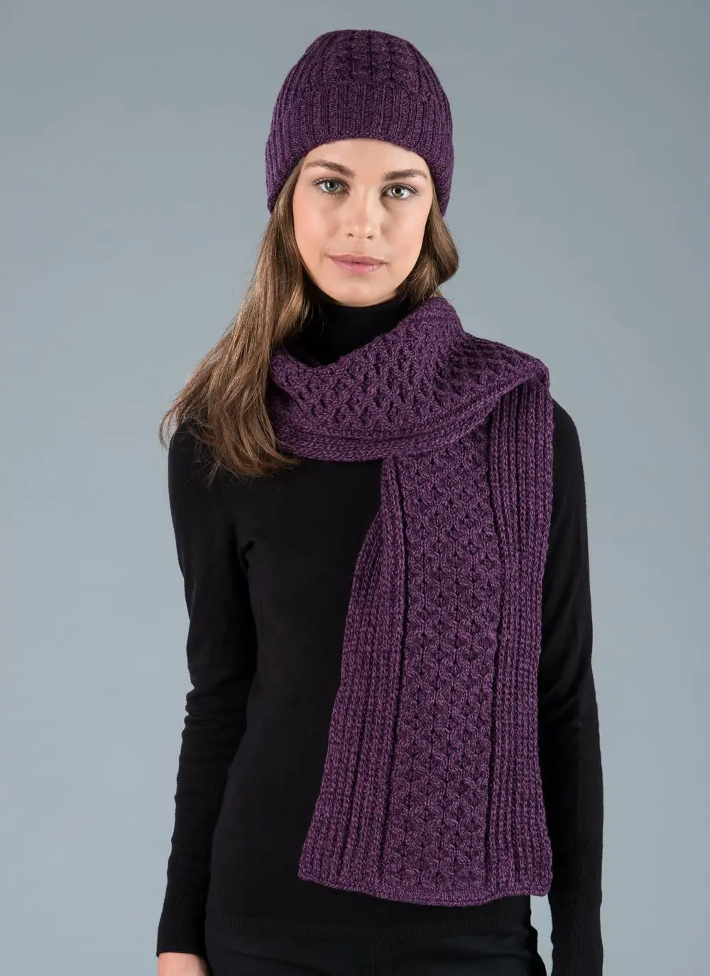 Honeycomb Stitch Aran Beanie 