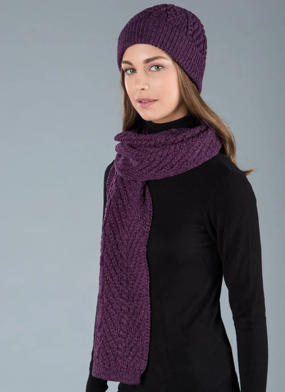 Honeycomb Stitch Aran Scarf