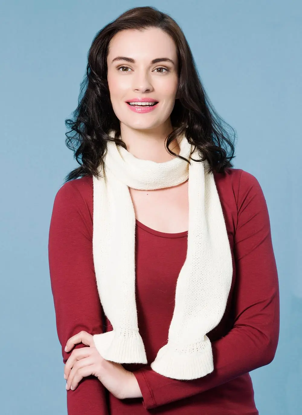 Fisherman Ruffle Scarf Natural
