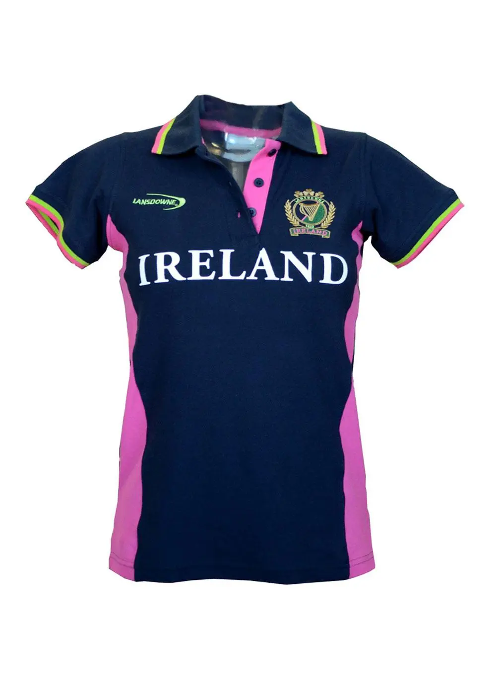 Women's Ireland Harp Polo Navy T-Shirt