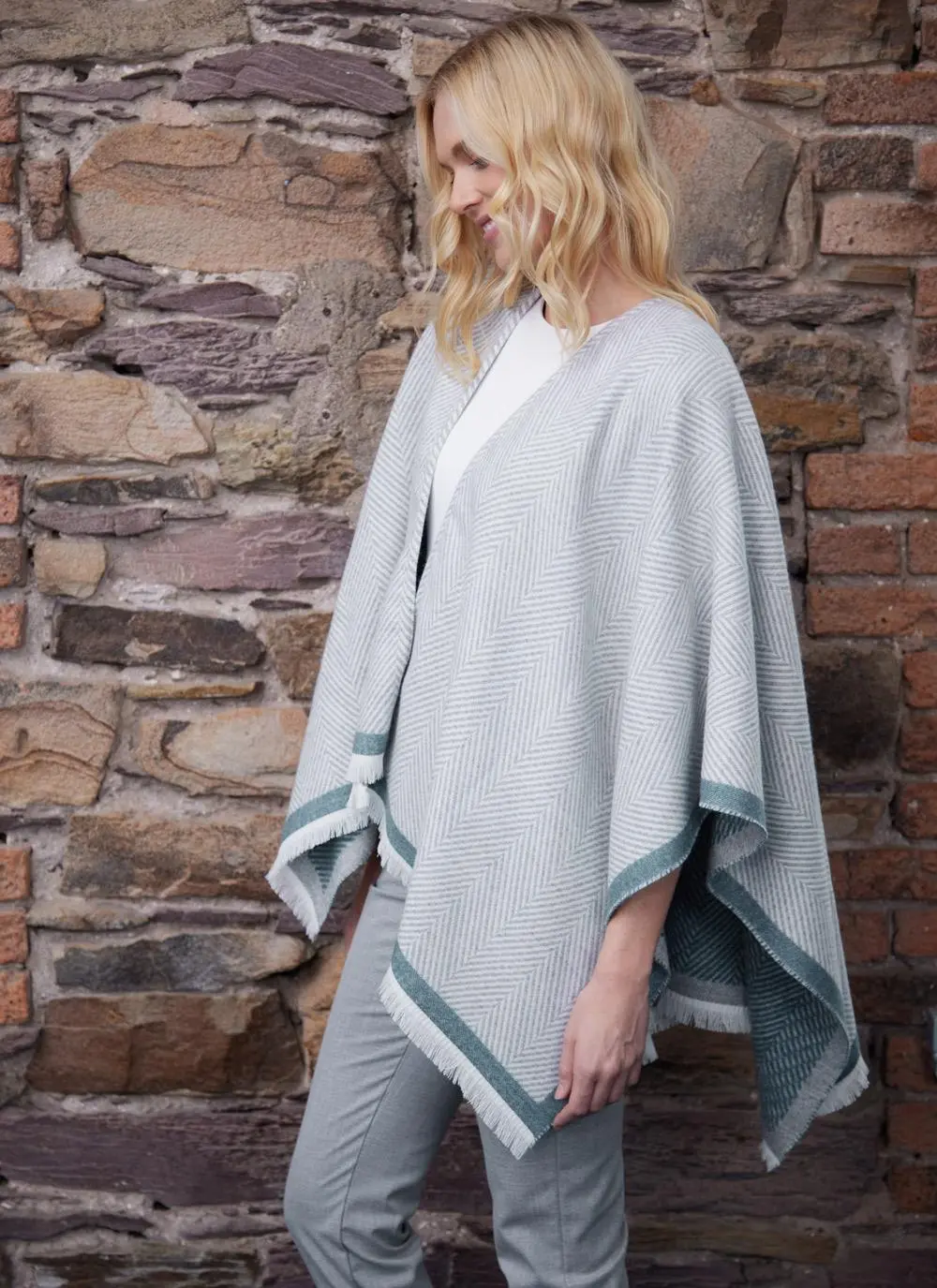 Reversible Herringbone Shawl