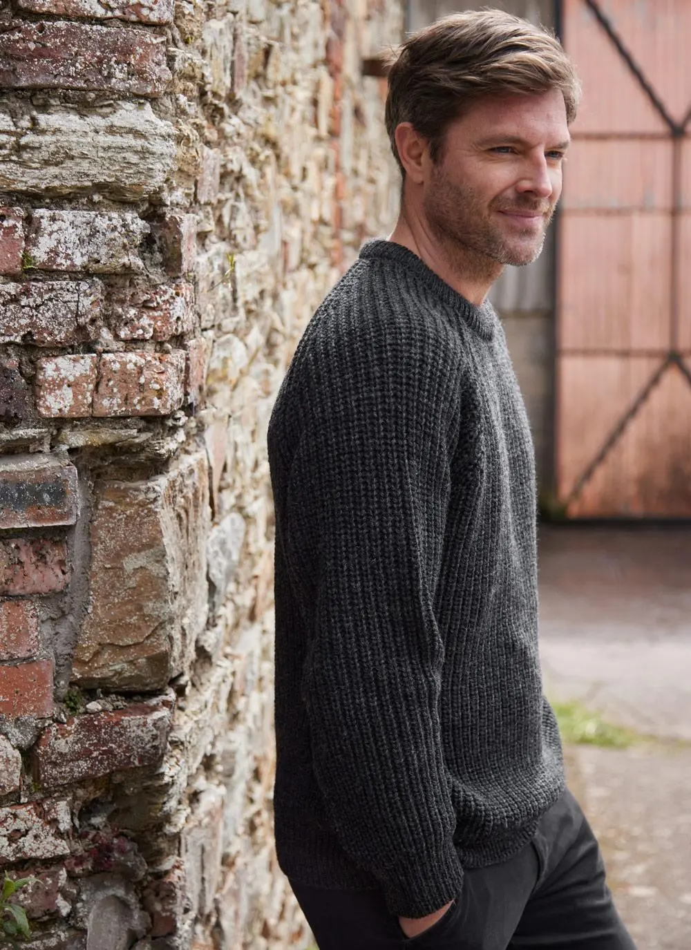 Ribbed Crew Neck Sweater