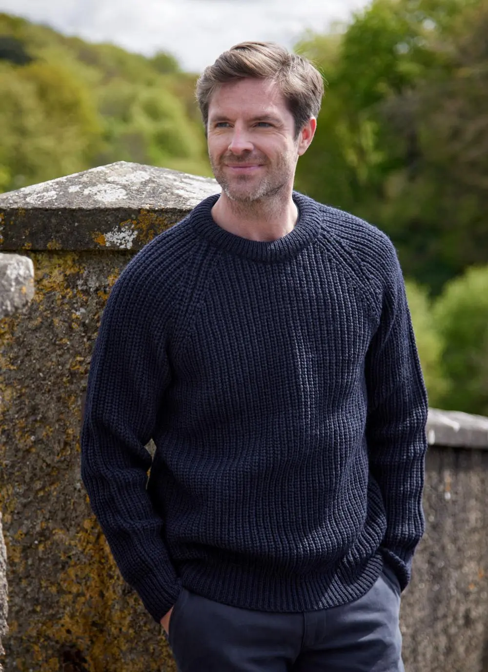 Ribbed Crew Neck Sweater