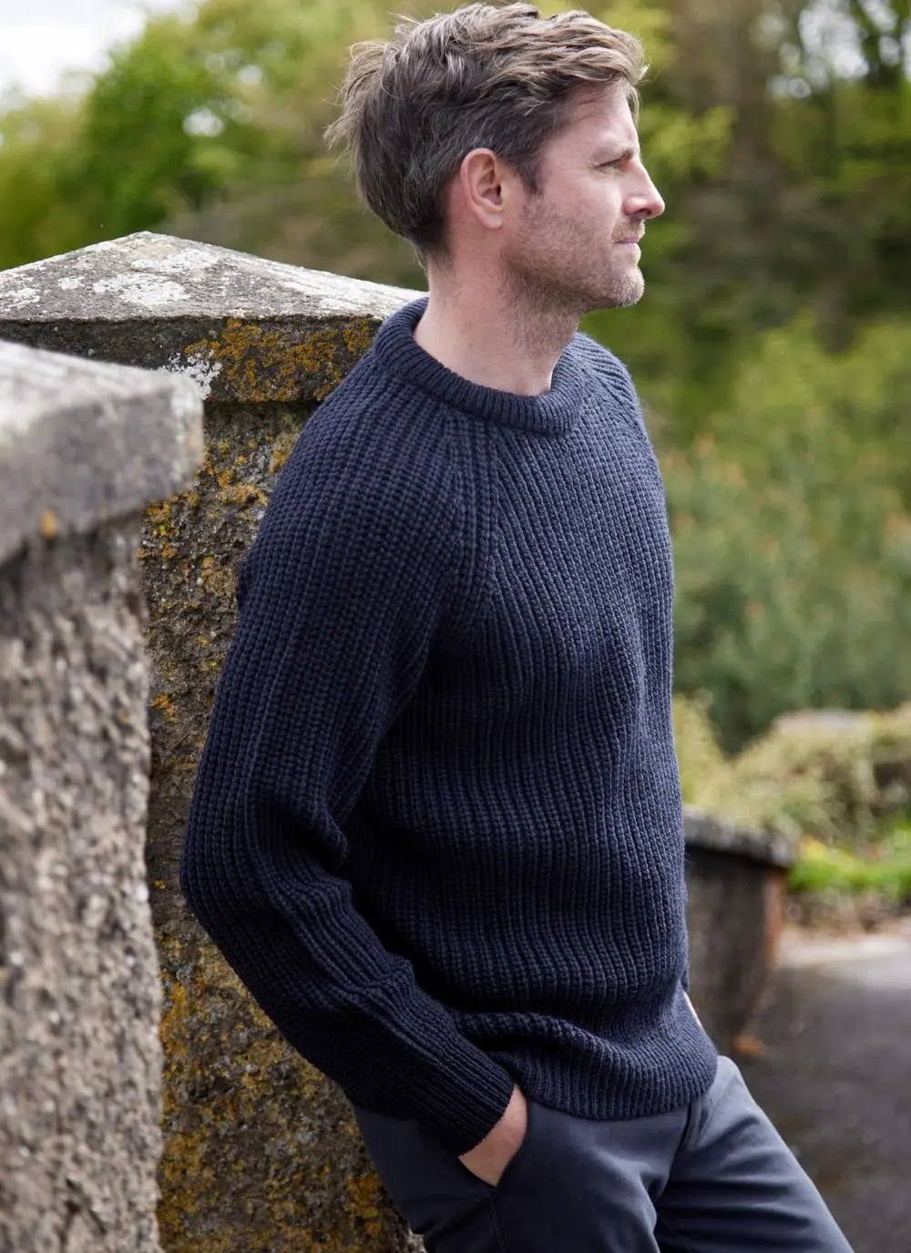 Ribbed Crew Neck Sweater