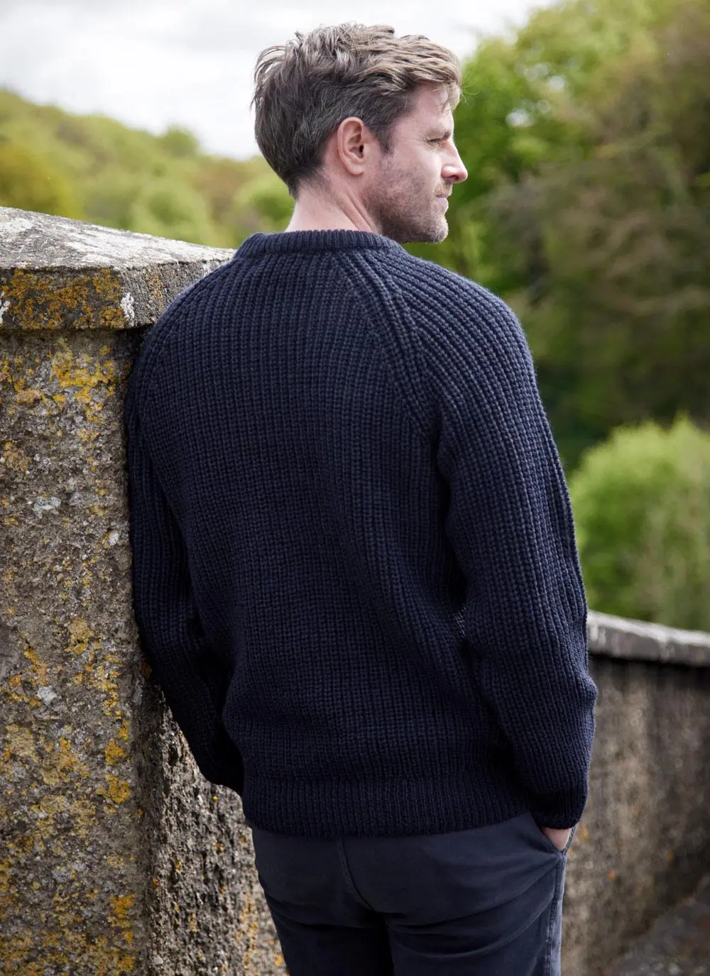 Ribbed Crew Neck Sweater