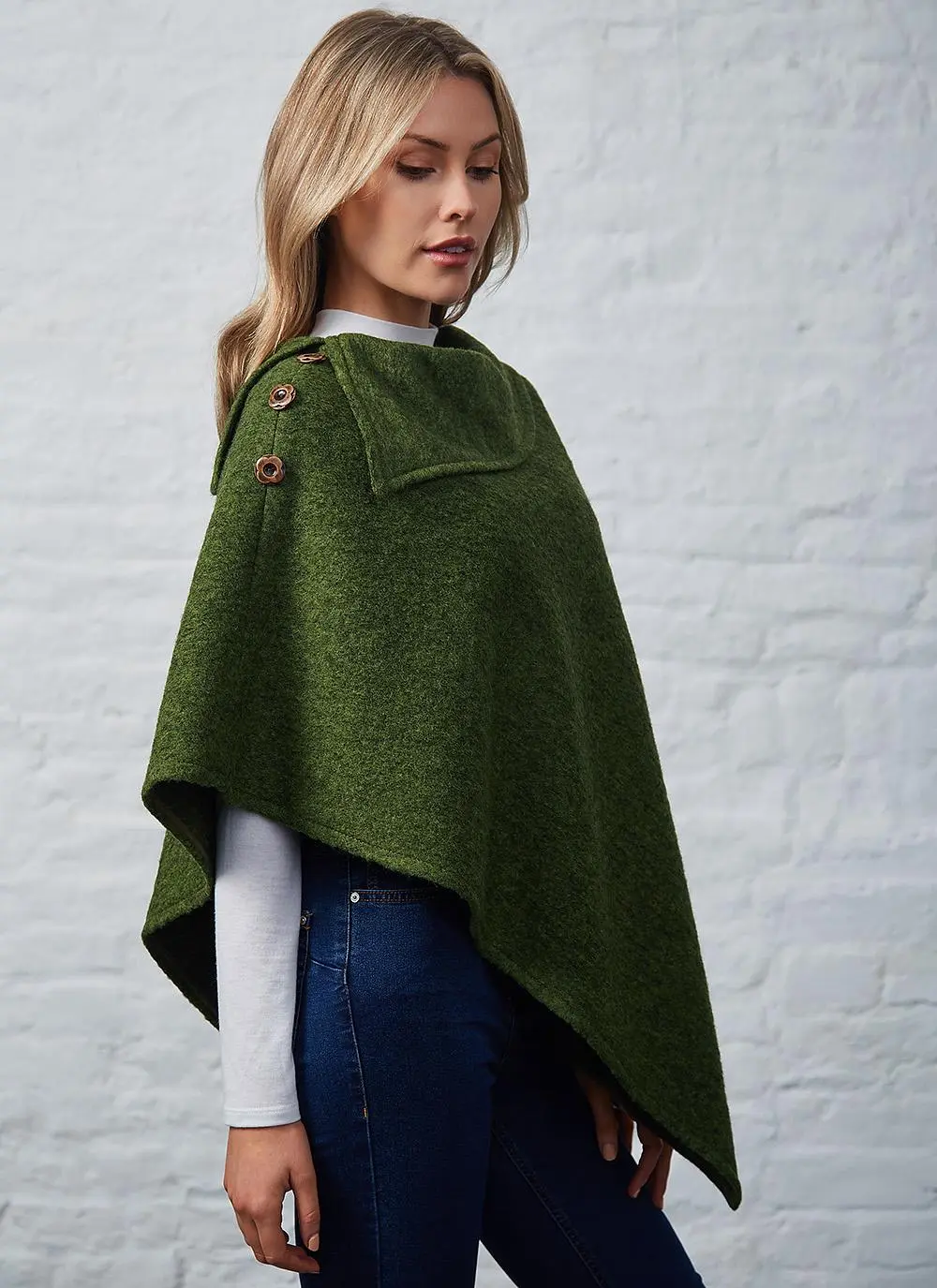 Ruby Wool Poncho