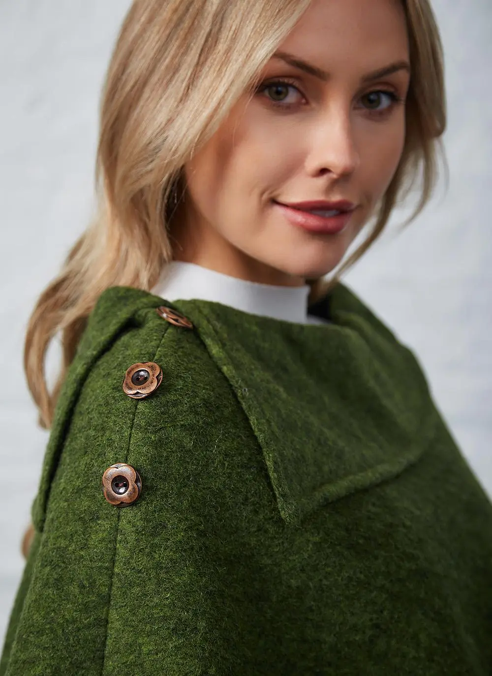 Ruby Wool Poncho