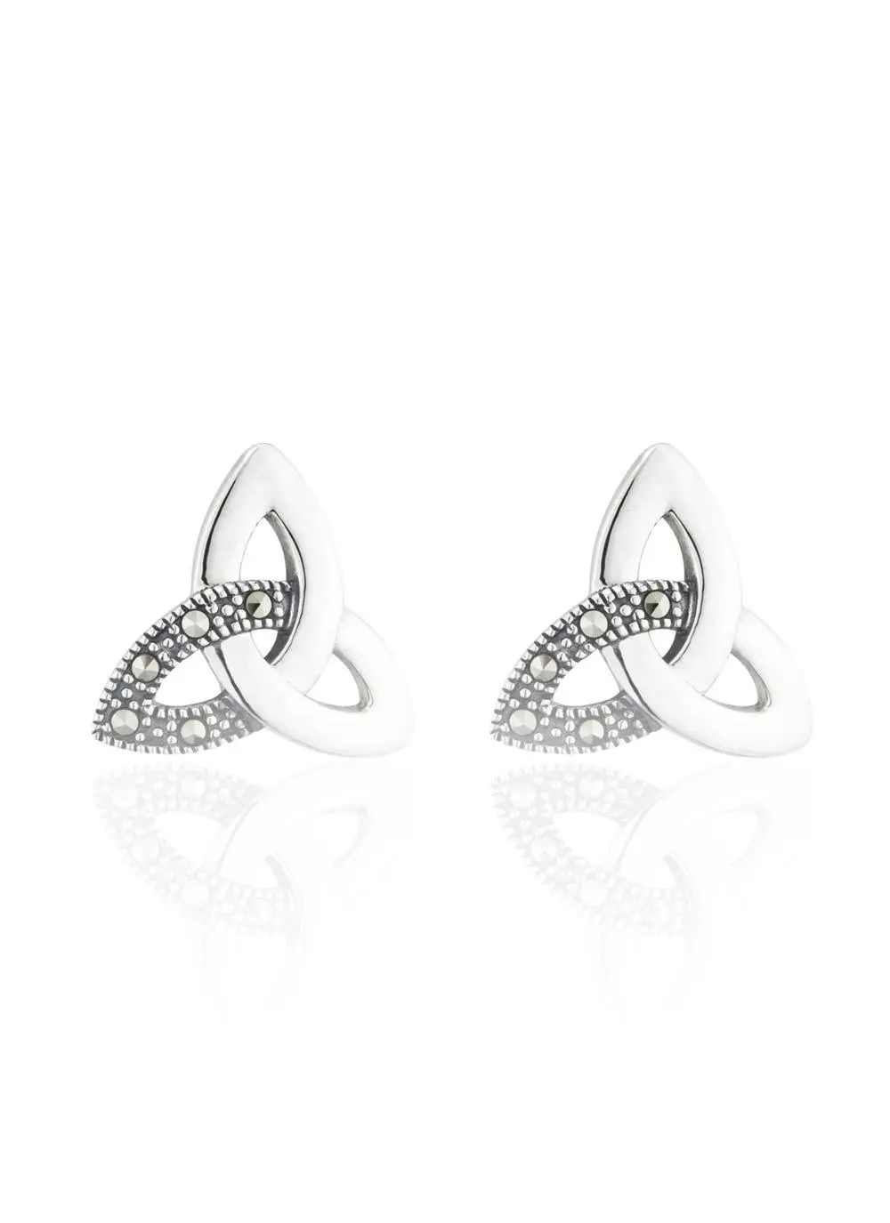 Marcasite Trinity Stud Earrings