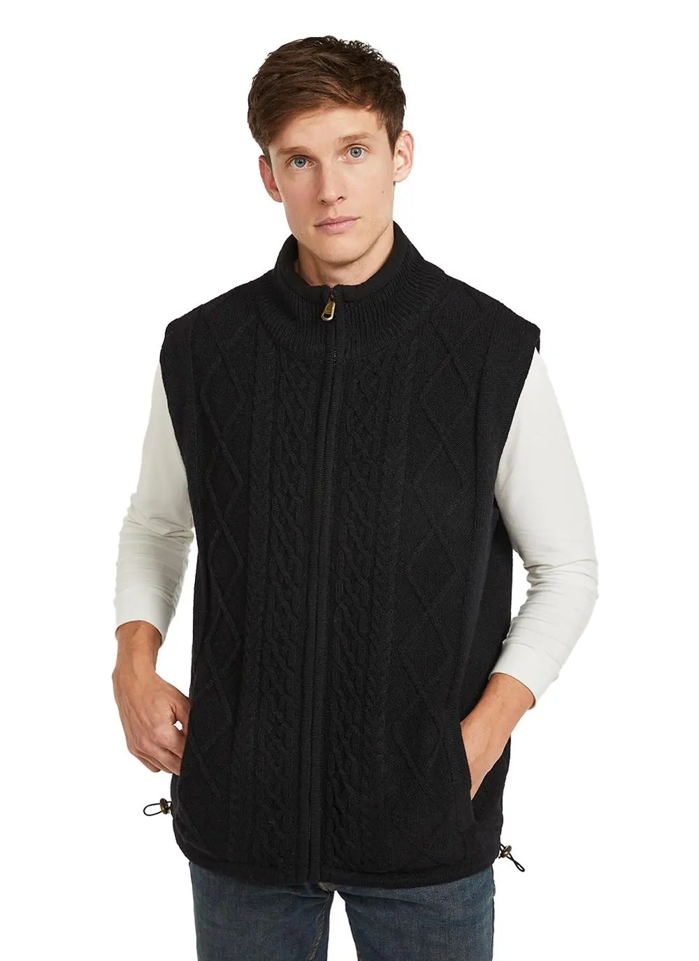 Aran Heritage Zip Gilet    