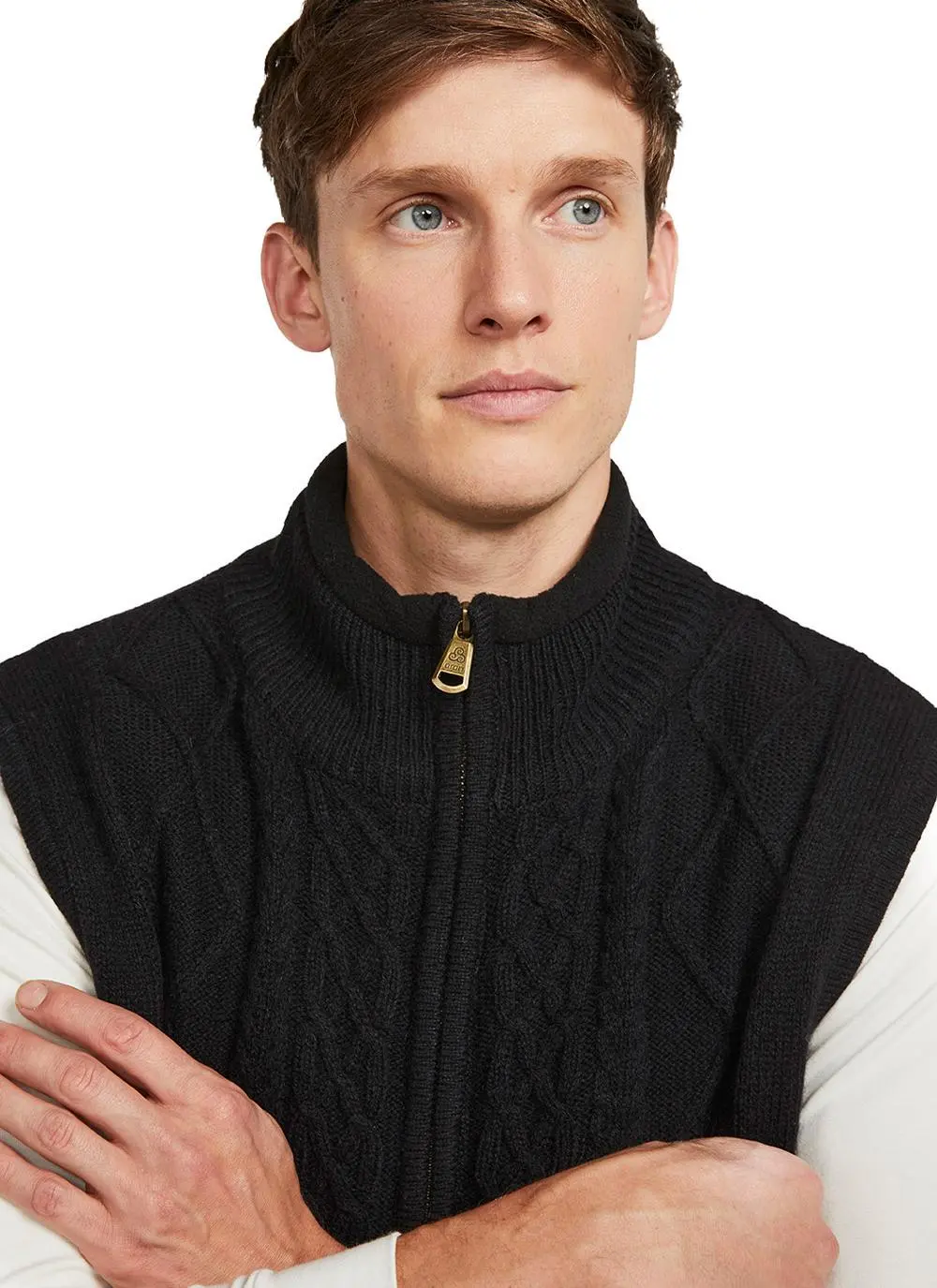 Aran Heritage Zip Gilet    