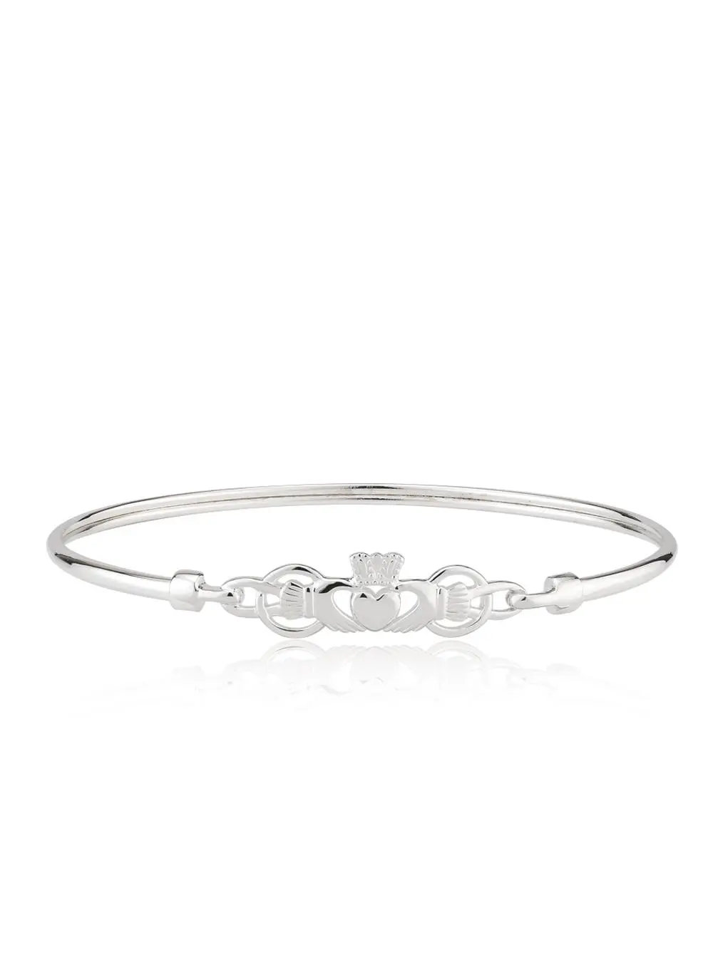 Sterling Silver Claddagh Bangle 