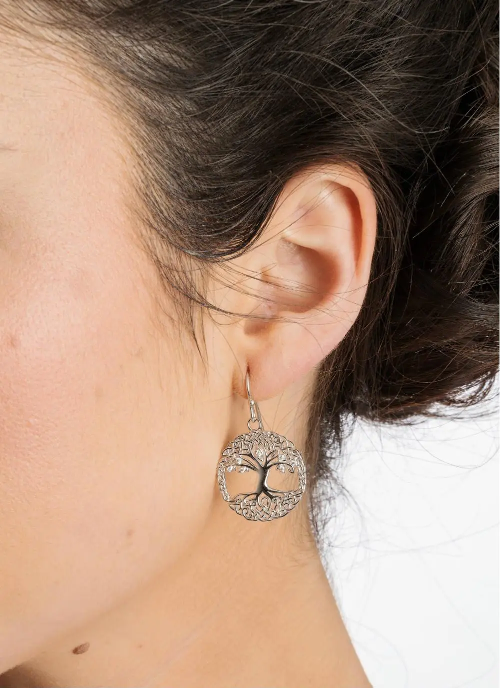 Sterling Silver Tree Of Life Earrings