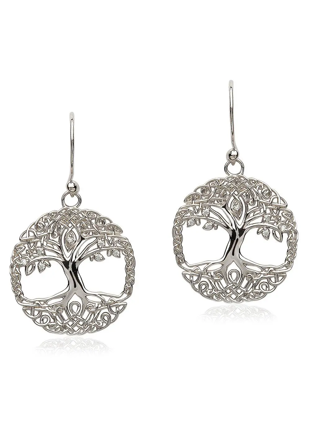 Sterling Silver Tree Of Life Earrings