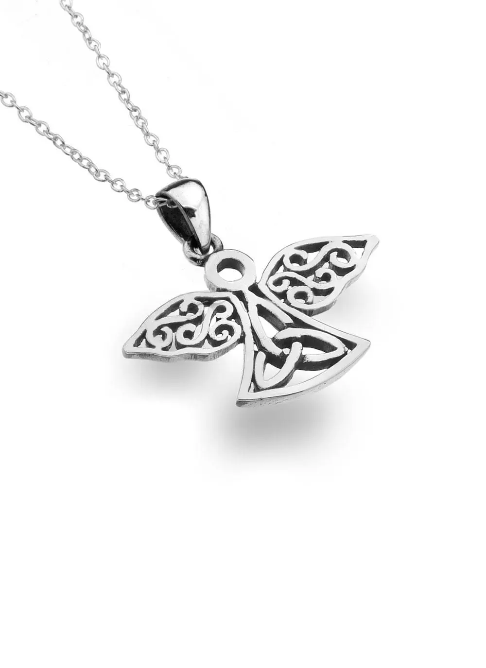 Sterling Silver Celtic Angel Pendant 