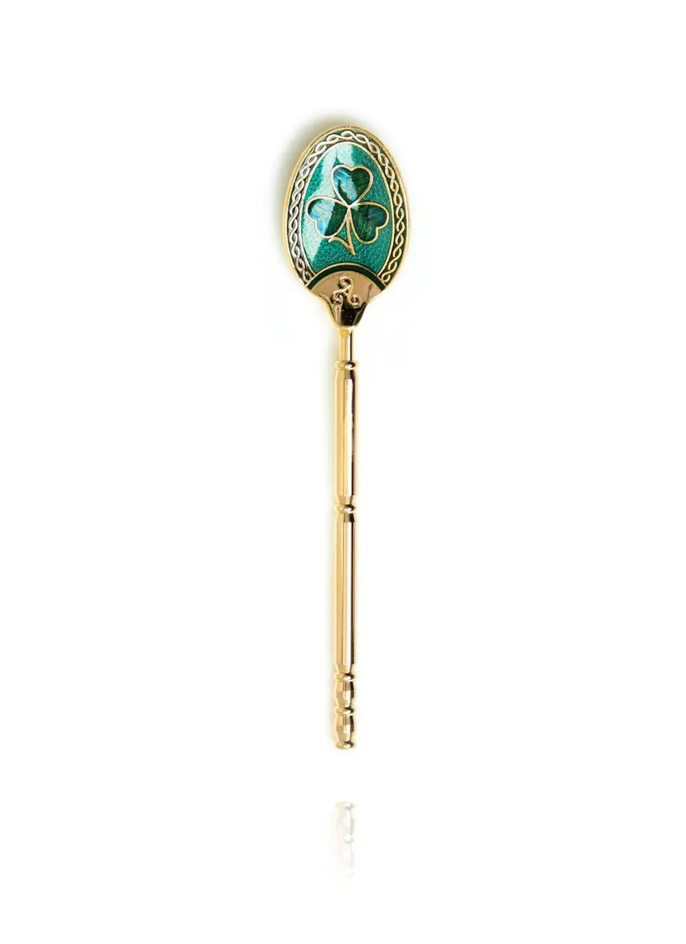 Green & Aqua Shamrock Teaspoon