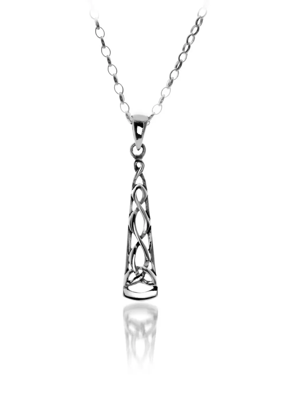 Sterling Silver Trinity Knot Arch Pendant