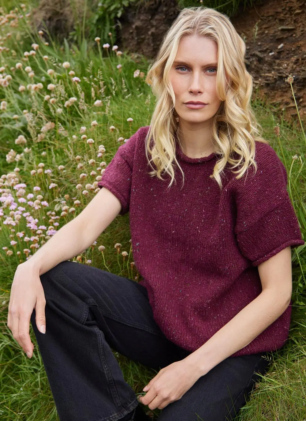 Fisherman Donegal Fleck T-Shirt Pocket Sweater