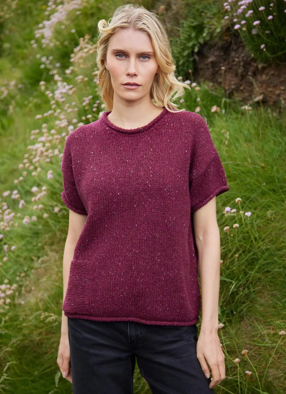 Fisherman Donegal Fleck T-Shirt Pocket Sweater