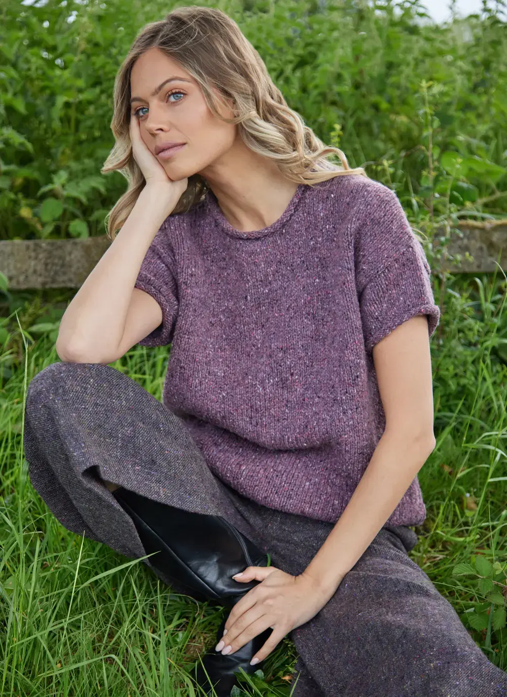 Donegal Fleck T-Shirt Pocket Sweater