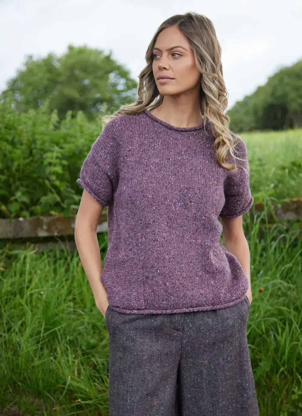 Donegal Fleck T-Shirt Pocket Sweater