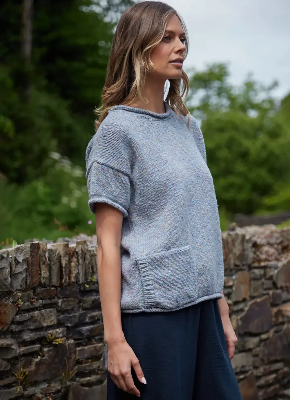 Donegal Fleck T-Shirt Pocket Sweater