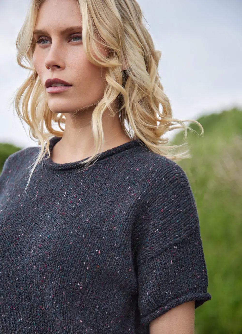 Fisherman Donegal Fleck T-Shirt Pocket Sweater