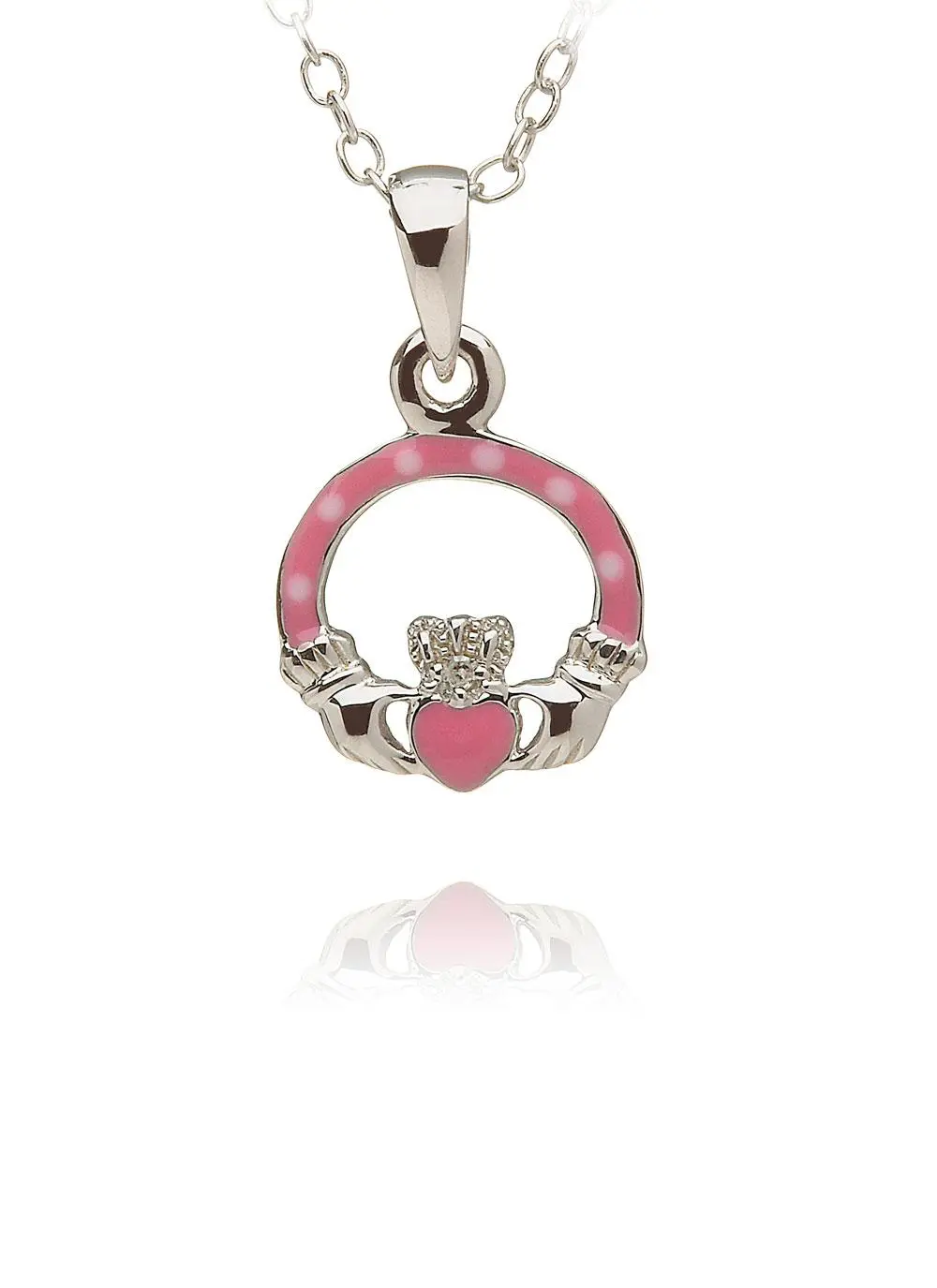 Celtic Princess Claddagh Pendant Pink 