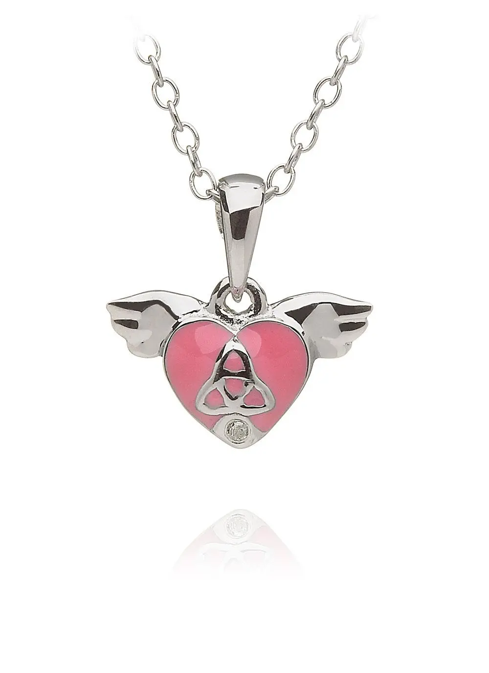 Celtic Princess Angel Wings Pendant Pink 