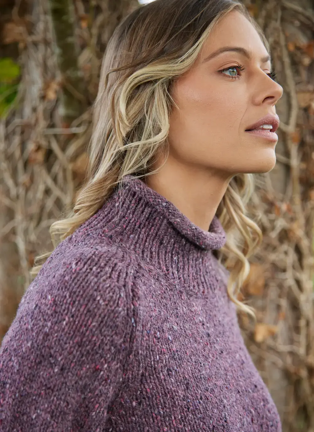 Fisherman Donegal Fleck Saddle Shoulder Sweater