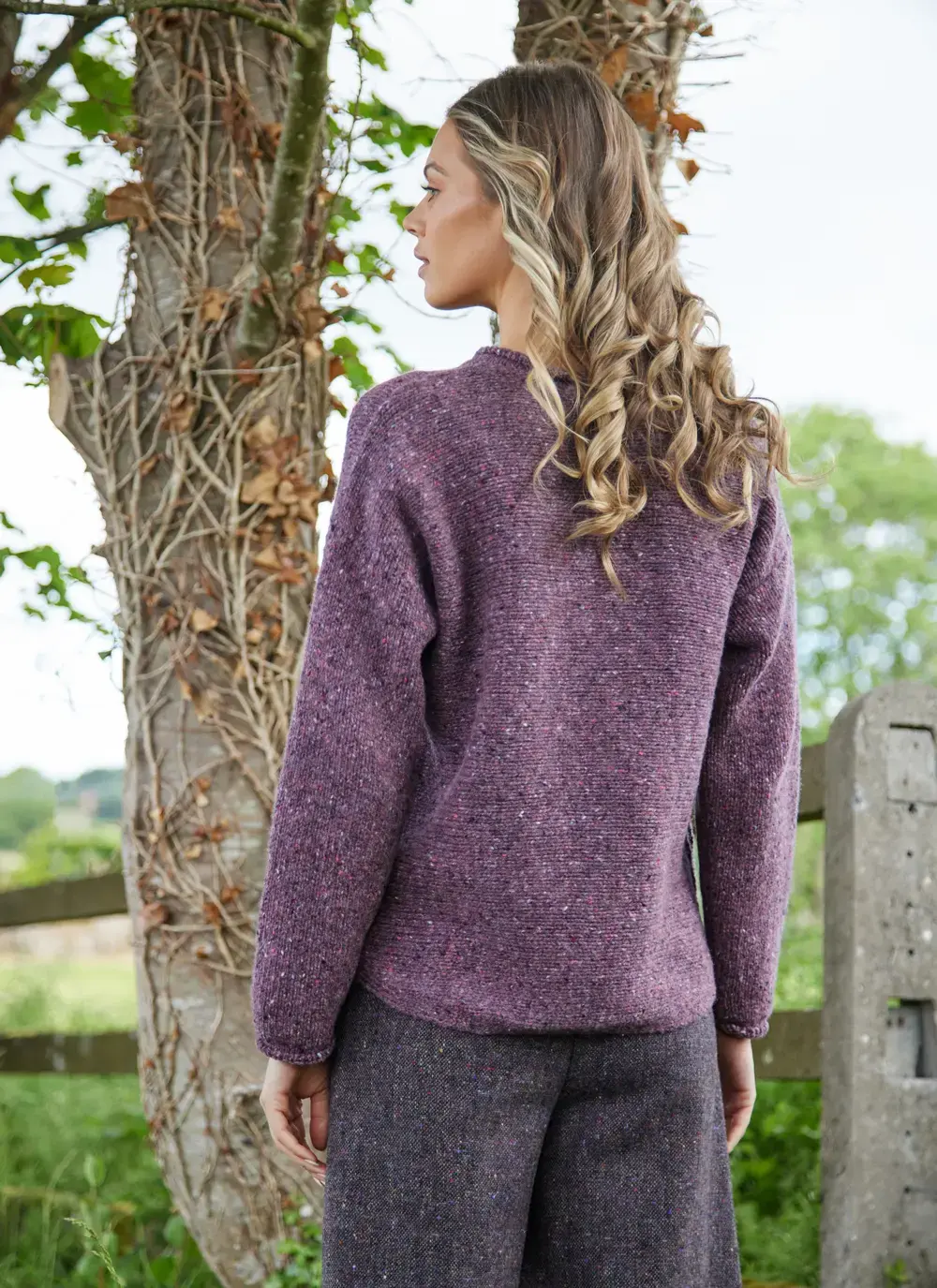 Donegal Fleck Roll Neck Pocket Sweater