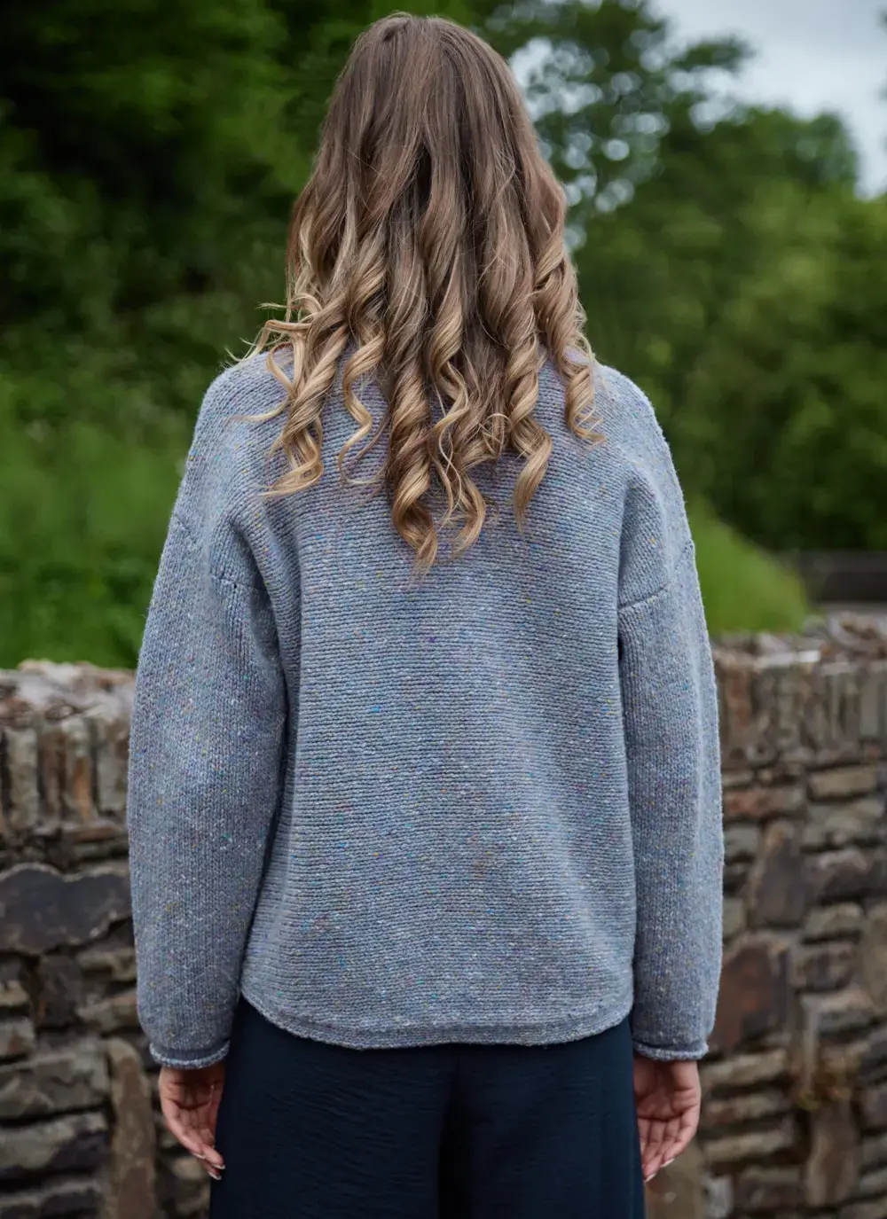 Donegal Fleck Roll Neck Pocket Sweater